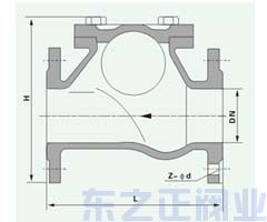 球形止回閥結構圖 球形止回閥結構圖