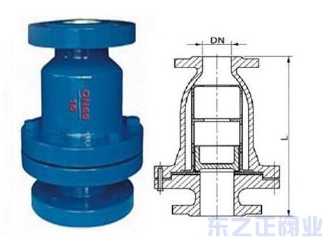節能梭式止回閥結構圖