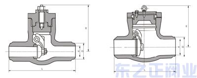 電站止回閥結構圖