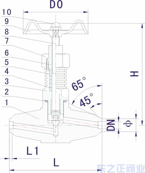 散熱型焊接針型閥結(jié)構(gòu)圖