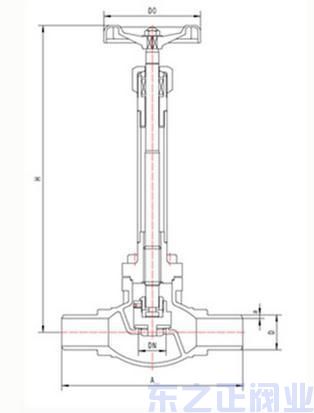 低溫長軸截止閥結(jié)構(gòu)圖