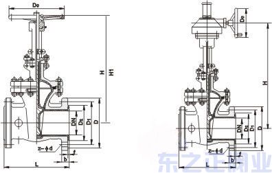 襯氟閘閥結構圖 襯氟閘閥結構圖