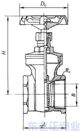 不銹鋼螺紋閘閥結構圖 不銹鋼螺紋閘閥結構圖