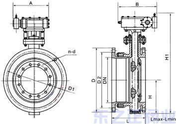 伸縮蝶閥結構圖