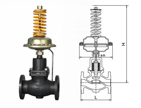 自力式閥前壓力調(diào)節(jié)閥結(jié)構(gòu)圖 自力式閥前壓力調(diào)節(jié)閥結(jié)構(gòu)圖