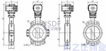 電動(dòng)襯氟蝶閥結(jié)構(gòu)圖 電動(dòng)襯氟蝶閥結(jié)構(gòu)圖