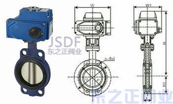 電動中線蝶閥結構圖