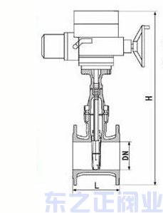 電動軟密封閘閥結構圖