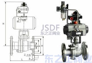 氣動不銹鋼球閥結構圖 氣動不銹鋼球閥結構圖