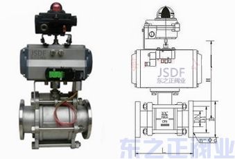 氣動真空球閥結構圖 氣動真空球閥結構圖