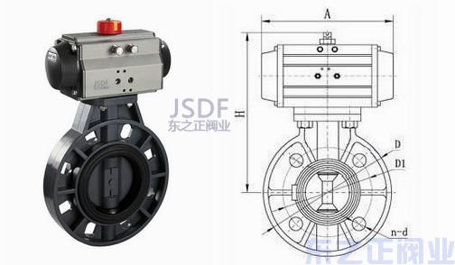 氣動UPVC蝶閥結(jié)構(gòu)圖 氣動UPVC蝶閥結(jié)構(gòu)圖