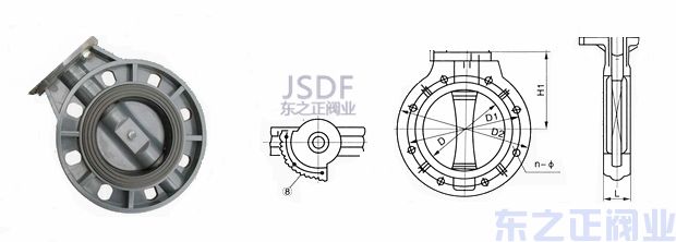 氣動upvc蝶閥結(jié)構(gòu)圖 氣動upvc蝶閥結(jié)構(gòu)圖