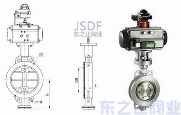 氣動(dòng)不銹鋼蝶閥結(jié)構(gòu)圖