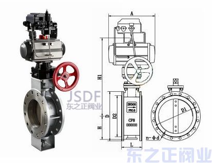 氣動通風蝶閥結構圖