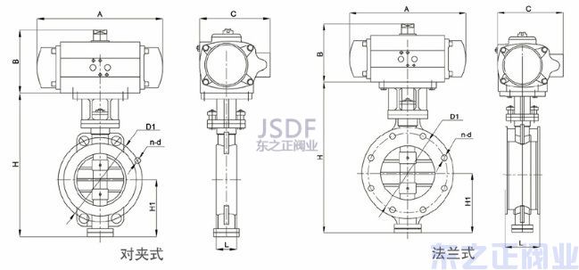 氣動硬密封蝶閥結構圖 氣動硬密封蝶閥結構圖