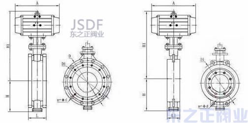 氣動切斷蝶閥結(jié)構(gòu)圖 氣動切斷蝶閥結(jié)構(gòu)圖