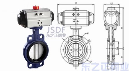 氣動中線蝶閥結(jié)構(gòu)圖